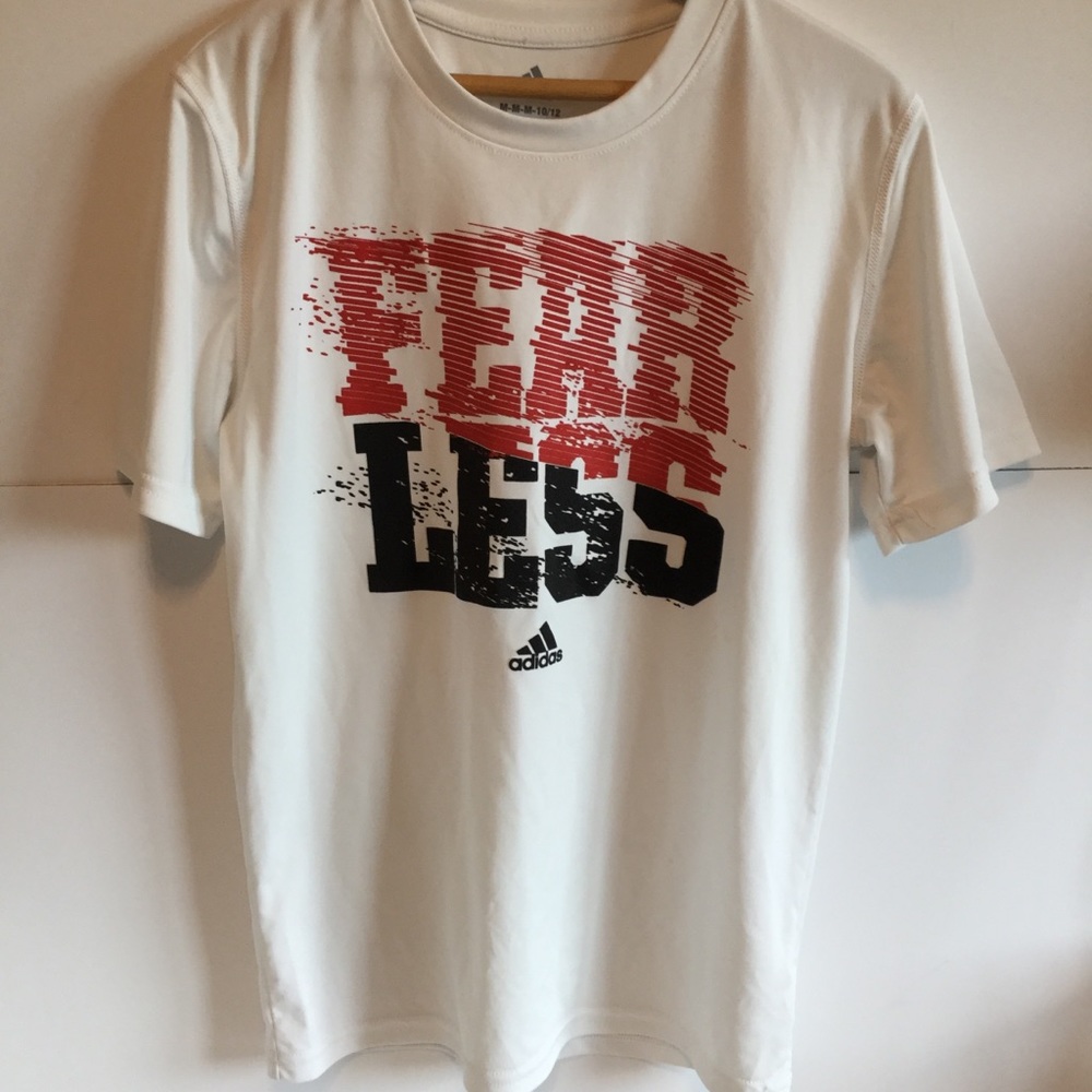 Boys ADIDAS Fearless athletic t-shirt top M 10 12